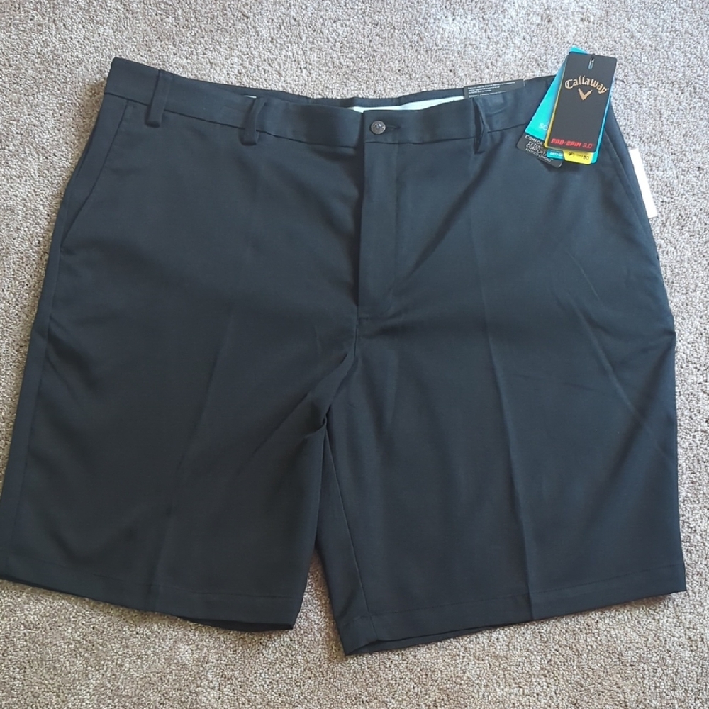 Callaway Men's Black Flat Front Shorts